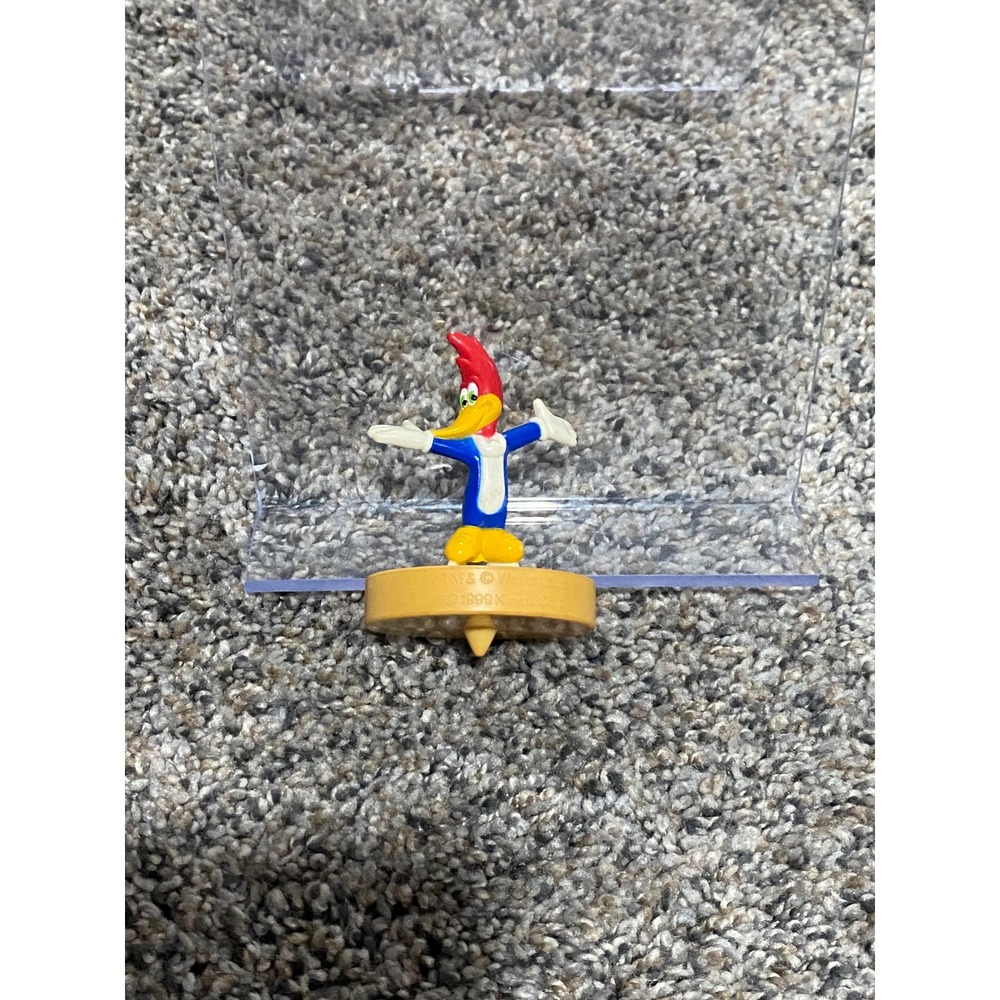 Spinning Top Figure Woody Woodpecker Unisex Blue Excellent 1999 Kmart Toy OS